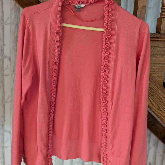 Denver Hayes Pink ruffle cardigan - Picture 2 of 3